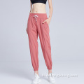 Yoga solid Jogger Hosen fir Fraen